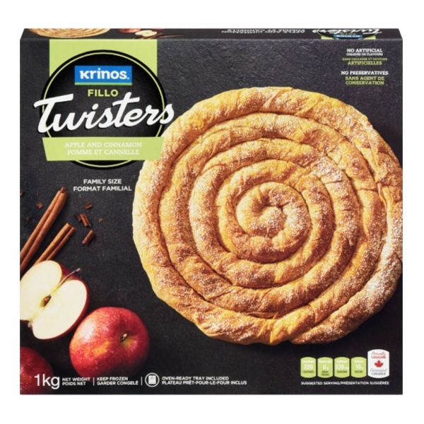 Krinos 1kg Fillo Twisters Apple and Cinnomon